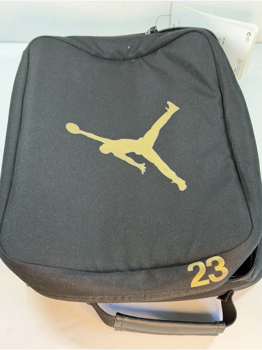 Jordan Black and Gold Toiletry Bag with Jumpman Logo